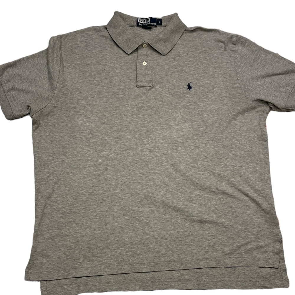 Polo by Ralph Lauren Men’s Polo Shirt, size Large, Gray